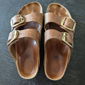 Birkenstock Arizona Big Buckle Oiled Leather Sandals Women Size US8/EU39 Germany